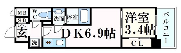 神戸駅 徒歩6分 3階の物件間取画像